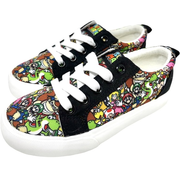 Nintendo Other - Super Mario Brothers Game Over Nintendo Lace Up Shoes New with Tags Boy or Girls